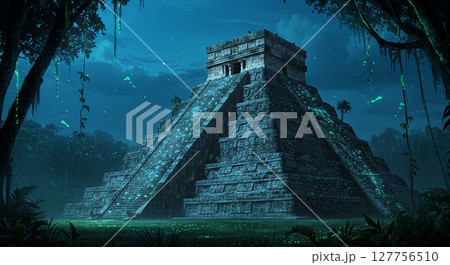 マヤ遺跡　チチェン・イッツァ神秘の発光体 127756510