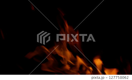 Dynamic Flames Creating a Captivating Atmosphere in Dark Environments for Creative Projects 127758062