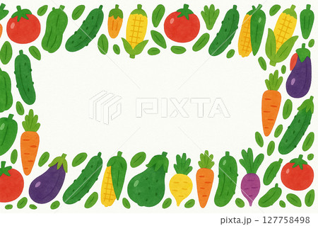 野菜のフレーム 127758498