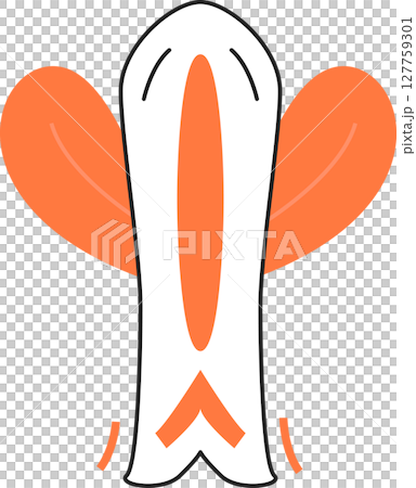 Surfboard illustration in boho style. 127759301