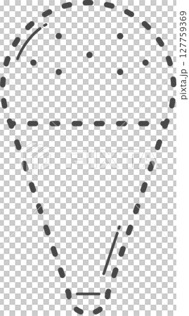 Dotted line of ice cream. Dotted line of ice cream. 127759369