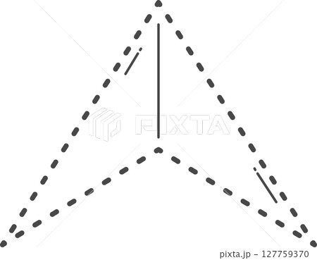 Dotted boomerang illustration. 127759370