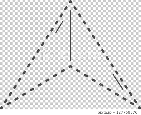 Dotted boomerang illustration. 127759370