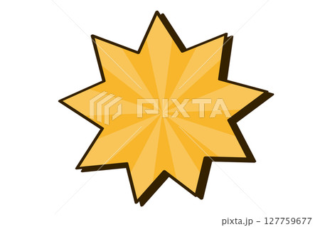 スターバースト風吹き出し　オレンジ　ベクター 127759677