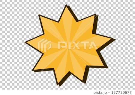 スターバースト風吹き出し　オレンジ　ベクター 127759677