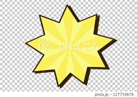 スターバースト風吹き出し　黄色　ベクター 127759678