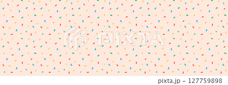 Confetti pattern background with small curved shapes in red, yellow, green, and blue. Vector seamless Confetti pattern For fabric, packaging, wallpaper, paper. Drag to swatches panel to use Confetti pattern background with small curved shapes in red, yellow, green, and blue. Vector seamless Confetti pattern For fabric, packaging, wallpaper, paper. Drag to swatches panel to use 127759898