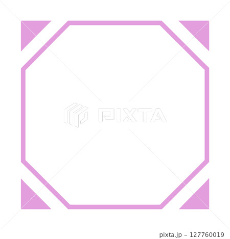 白背景のピンク八角形フレーム+斜め角デザイン 白背景のピンク八角形フレーム+斜め角デザイン 127760019