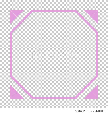 白背景のピンク八角形フレーム+斜め角デザイン 白背景のピンク八角形フレーム+斜め角デザイン 127760019