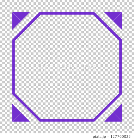 白背景の紫八角形フレーム+斜め角デザイン 白背景の紫八角形フレーム+斜め角デザイン 127760023