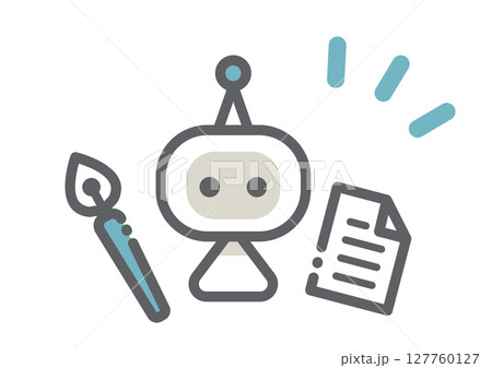 生成AIのアイコン風イメージイラスト シンプルでお洒落な線画イラスト 生成AIのアイコン風イメージイラスト シンプルでお洒落な線画イラスト 127760127