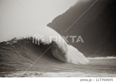 waves breaking on a wave waves breaking on a wave 127760695