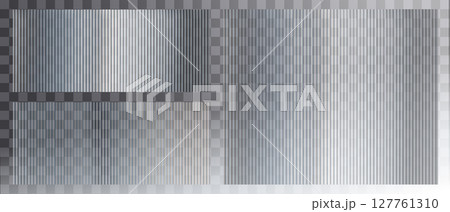 Vector Gray Blurred Glass Gradient background. Vertical Ribbed glass texture. Abstract bg. 127761310