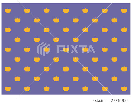 ハロウィンのかぼちゃのパターン素材　紫色 127761929