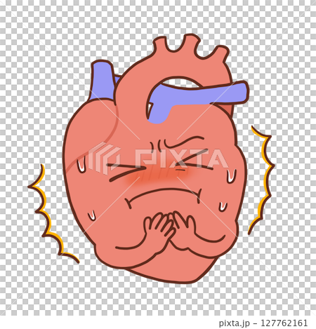 苦しそうな心臓(カラー1) 苦しそうな心臓(カラー1) 127762161