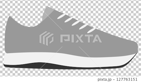 シンプルなスニーカーのイラスト 127763151