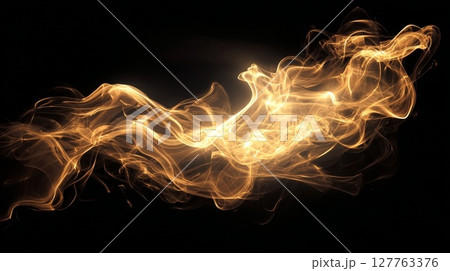 ゴールドスモーク背景 ゴールドスモーク背景 127763376