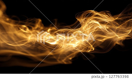 ゴールドスモーク背景 127763398