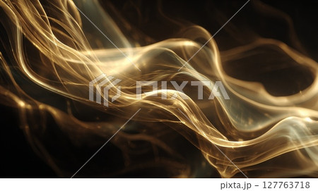 ゴールド白煙背景 127763718