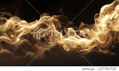 ゴールド白煙背景 ゴールド白煙背景 127763720