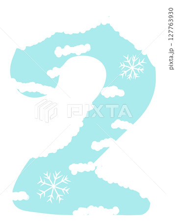 Drawing of numbers in winter style zeros to nine Drawing of numbers in winter style zeros to nine 127763930