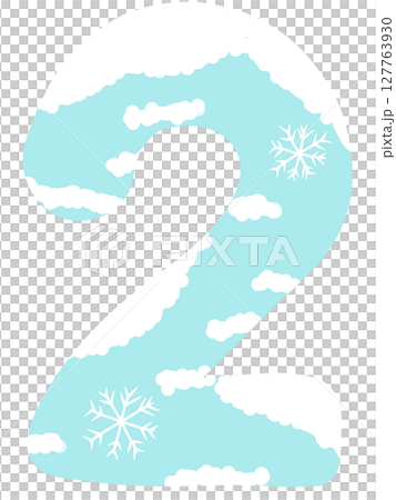 Drawing of numbers in winter style zeros to nine Drawing of numbers in winter style zeros to nine 127763930