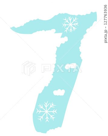 Drawing of numbers in winter style zeros to nine Drawing of numbers in winter style zeros to nine 127763936