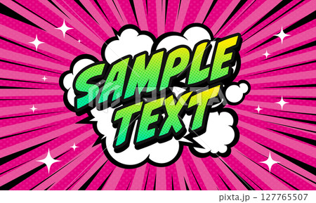 アメコミ風のタイトル文字 ポップ素材 爆発  ベクターイラスト 127765507