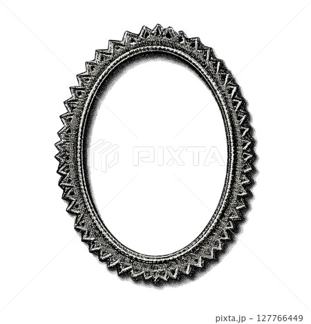 Vintage Oval Frame. Retro Decorative Border For Photos Illustration Isolated On Transparent Background 127766449