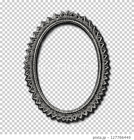 Vintage Oval Frame. Retro Decorative Border For Photos Illustration Isolated On Transparent Background 127766449