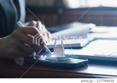 Securing data on a mobile device with a pen 127766638