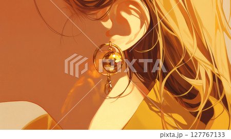 美しい髪の女性 127767133