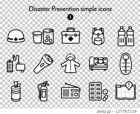 圖示集合防災 圖示集合防災 127767219