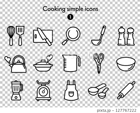 Icon collection Cooking utensils 1 Icon collection Cooking utensils 1 127767222