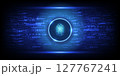 Futuristic digital fingerprint scanner interface 127767241