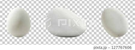 Three Stones Set. Minimalist Natural Decor Collection Isolated On Transparent Background 127767606