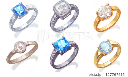 カラフルなリング 127767615