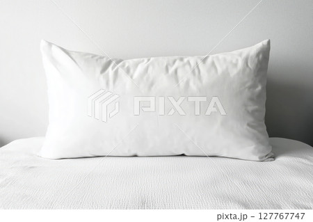 White pillow on white background White pillow on white background 127767747