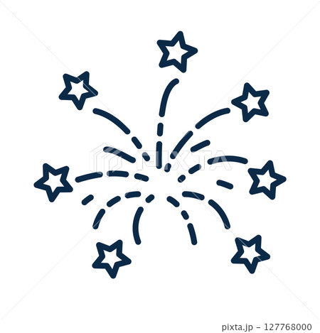 Fireworks Explosion and Report Icon with Shooting Stars Fireworks Explosion and Report Icon with Shooting Stars 127768000