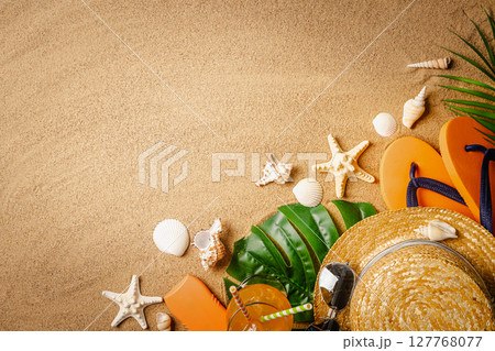 Woman's beach accessories Woman's beach accessories 127768077
