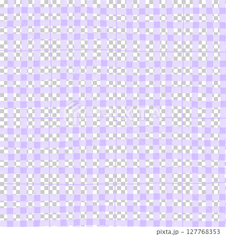 Purple Plaid Gingham Madras Check Hand Drawn Background Pattern Overlay 127768353
