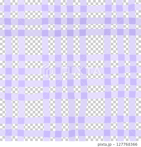 Purple Plaid Gingham Madras Check Hand Drawn Background Pattern Overlay 127768366