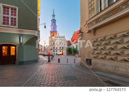 Old Town Hall at dawn in Poznan Poland Old Town Hall at dawn in Poznan Poland 127768573