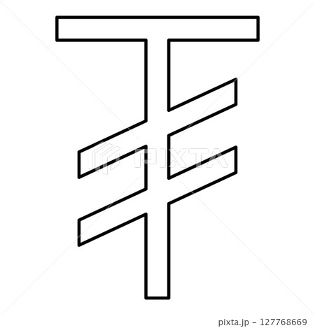Tugrik symbol sign currency Mongolian money contour outline line icon black color vector illustration image thin flat style Tugrik symbol sign currency Mongolian money contour outline line icon black color vector illustration image thin flat style 127768669