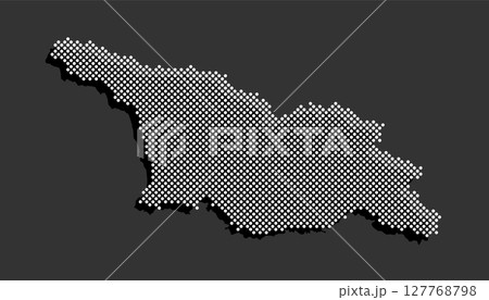 Vector map Georgia for points, dotted template 127768798