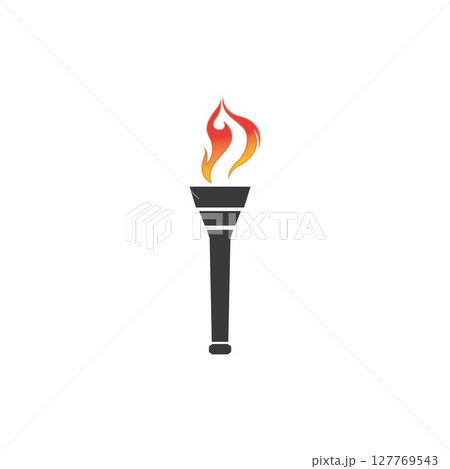 Torch vector icon illustration design template Torch vector icon illustration design template 127769543