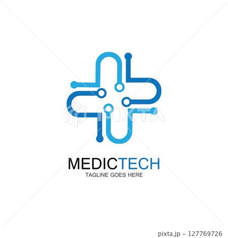 Medical technology logo design vector Medical technology logo design vector 127769726