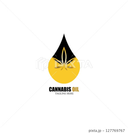 cannabis oil CBD cannabidiol hemp marijuana leaf logo vector cannabis oil CBD cannabidiol hemp marijuana leaf logo vector 127769767