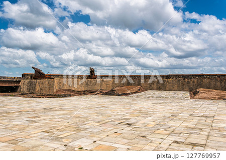 Historic fort called Forte do Presepio at Belem, Para, Brazil. It hosts the Encounter Museum, Museu do Encontro Historic fort called Forte do Presepio at Belem, Para, Brazil. It hosts the Encounter Museum, Museu do Encontro 127769957