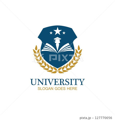 University, Academy, School and Course logo design template 127770056